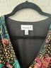 Veronica M. 100% Polyester Floral Black Pink Gold Cocktail Dress Size S - photo 3