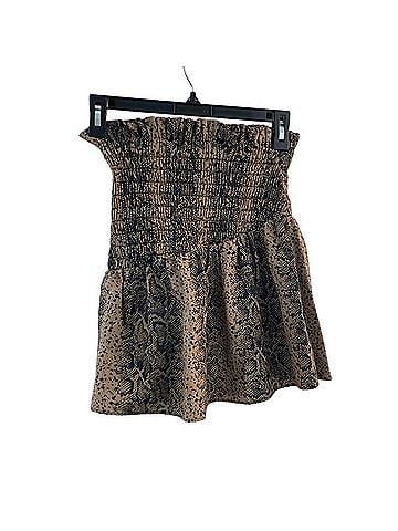 ASOS snakeskin smocked miniskirt Skort (view 2)