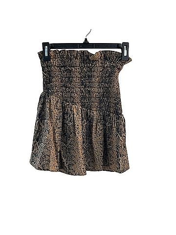 ASOS snakeskin smocked miniskirt Skort (view 1)