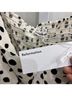 Reformation Polka Dots White Black Long Sleeve Jersey Size 24 - photo 3