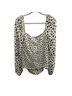Reformation Polka Dots White Black Long Sleeve Jersey Size 24 - photo 1