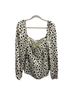 Reformation Polka Dots White Black Long Sleeve Jersey Size 24 - photo 2