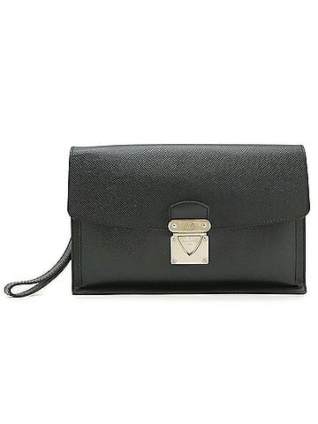 Louis Vuitton LOUIS VUITTON Taiga Belaia Second Bag Clutch Ardoise Black M32592 (view 2)