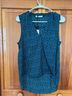 Three Eighty Two 100% Polyester Floral Teal Black Sleeveless T-Shirt Size S - photo 3