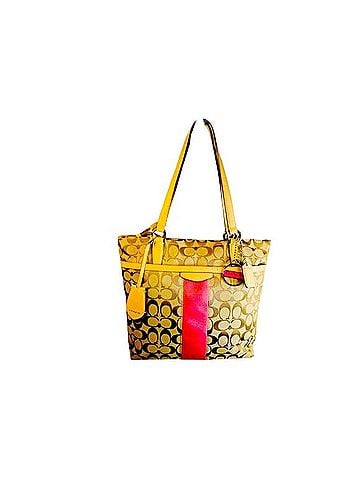 Coach Signature Stripe Medium Tote Tote (view 1)