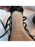 Tamara Mellon 100% Leather Black Heels Size 6 1/2 - photo 4