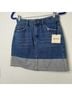 Superdown 100% Cotton Color Block Blue Gray Denim Skirt Size XS - photo 5
