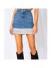 Superdown 100% Cotton Color Block Blue Gray Denim Skirt Size XS - photo 10