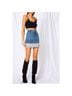 Superdown 100% Cotton Color Block Blue Gray Denim Skirt Size XS - photo 9