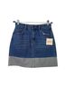 Superdown 100% Cotton Color Block Blue Gray Denim Skirt Size XS - photo 1