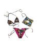 La DoubleJ Floral Multi Color Pink Black Two Piece Swimsuit Size S - photo 1