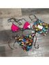 La DoubleJ Floral Multi Color Pink Black Two Piece Swimsuit Size S - photo 4