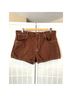 Reformation Solid Brown Denim Shorts Size 30 - photo 4
