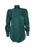 H&M Green Long Sleeve Blouse Size 8 - photo 1