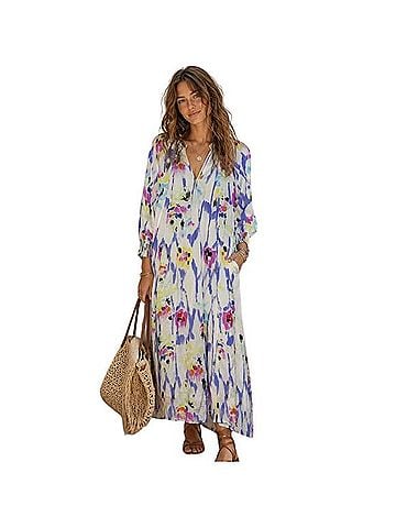 Maria Cher Abstract Ikat Casual Dress (view 1)