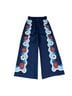 La DoubleJ 100% Silk Floral Blue Red White Casual Pants Size L - photo 1