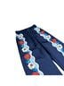 La DoubleJ 100% Silk Floral Blue Red White Casual Pants Size L - photo 2