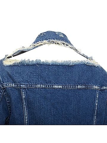 Acne Acne Studios Fever Torn distressed denim cut out jacket (view 2)