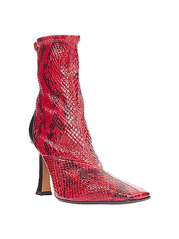 Céline Celine Phoebe Philo Madame Flared leather square toe ankle boots (view 2)