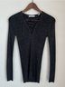 Sandro Black Silver Long Sleeve Top Size 2 - photo 9