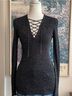 Sandro Black Silver Long Sleeve Top Size 2 - photo 4