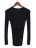 Sandro Black Silver Long Sleeve Top Size 2 - photo 2