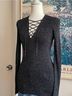 Sandro Black Silver Long Sleeve Top Size 2 - photo 5