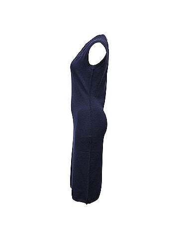 Lanvin  Lanvin Knitted Midi Dress in Navy Blue Wool (view 2)