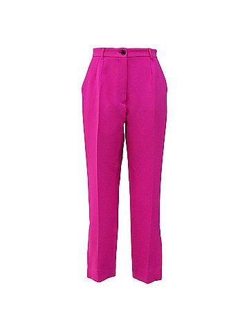 Dolce & Gabbana  Dolce & Gabbana High-Rise Tailored Trousers in Pink Wool (view 1)