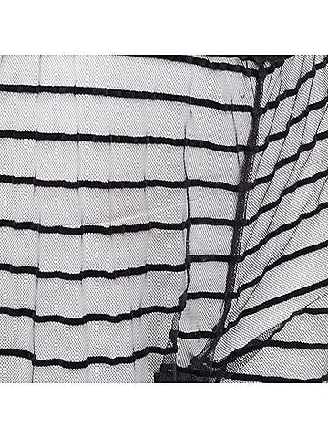 Dries Van Noten Dries Van Noten flocked mesh striped sheer straight leg pants (view 2)