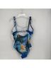 Jantzen Floral Blue One Piece Swimsuit Size 12 - photo 5