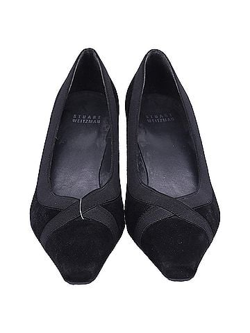 Stuart Weitzman Stuart Weitzman Keyhole Accent Pumps in Black Suede (view 2)