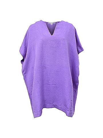 Diane von Furstenberg Diane von Furstenberg V-Neck Tunic in Purple Silk (view 1)
