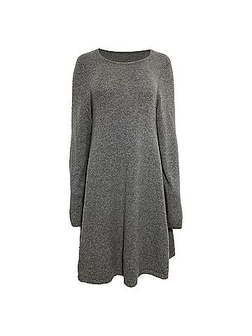 Khaite Khaite Fleurine Mini Dress in Grey Cashmere (view 1)