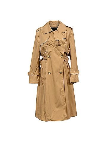 Simone Rocha Simone Rocha Trench Coat in Brown Polyamide (view 1)