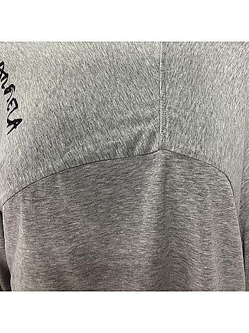 Maison Margiela MM6 Maison Margiela Long Sleeve Logo Crop Top in Grey Cotton (view 2)