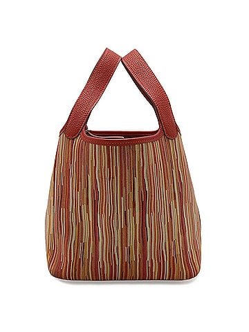 Hermès HERMES Picotin PM Handbag Tote Bag Vibrato Togo Leather Rouge Vif Red Multicolor G Stamp (view 1)
