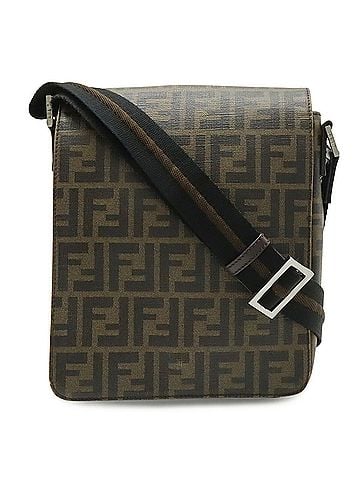 Fendi FENDI Zucca pattern shoulder bag, leather, khaki brown/dark brown, 7VA215 (view 2)