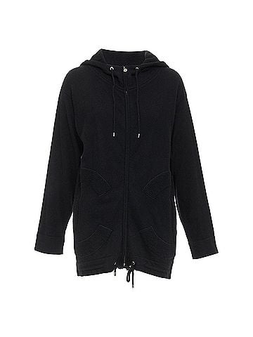 Chanel Chanel 2015 Karl Lagerfeld 100% cashmere black double CC pockets hoodie (view 1)
