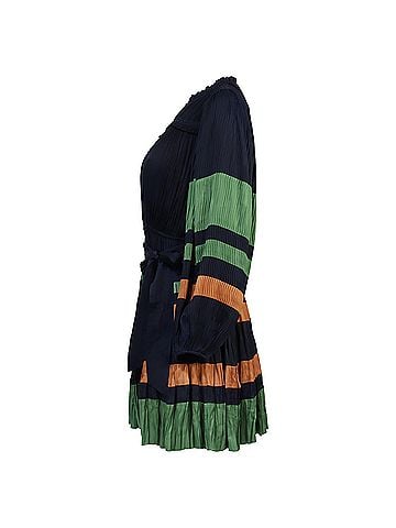 Ulla Johnson  Ulla Johnson Alia Pleated Mini Dress in Multicolor Polyester  (view 2)