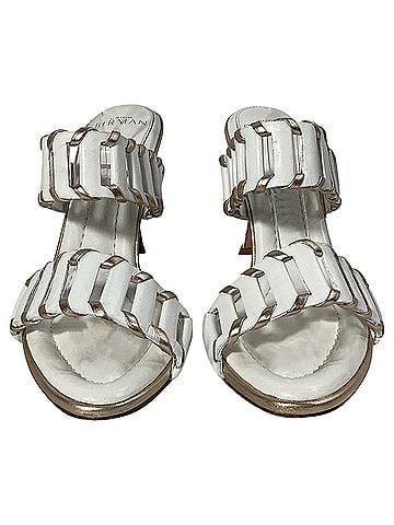 Alexandre Birman Alexandre Birman Claire Cutout Mules in White Leather  (view 2)
