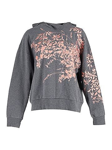 Dries Van Noten Dries Van Noten Harlee Embroidered-Jersey Hoodie In Grey Cotton (view 1)