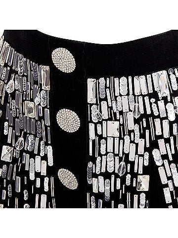 Balmain Balmain Embellished Skater sequins flare mini skirt (view 2)