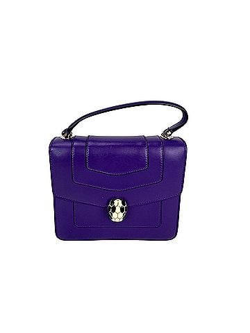 CI Sport Bvlgari Calfskin Serpenti Forever Purple Top Handle Crossbody Bag (view 1)