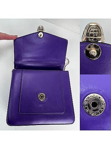 CI Sport Bvlgari Calfskin Serpenti Forever Purple Top Handle Crossbody Bag (view 2)