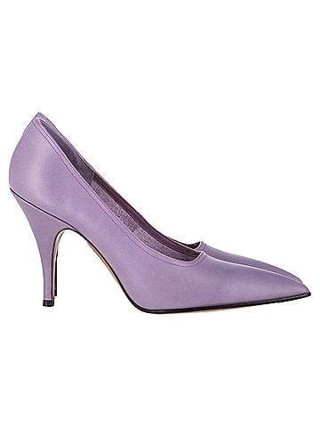 Victoria Beckham  Victoria Beckham Pointed Toe Pumps in Purple Leather (view 1)