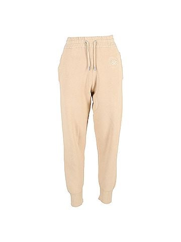 Sandro  Sandro Paris Logo-Embroidered Jogger Pants in Nude Cotton (view 1)