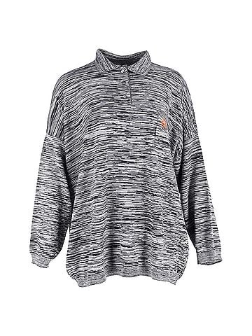 Loewe Loewe Melange Polo Jumper In Grey Cotton (view 1)