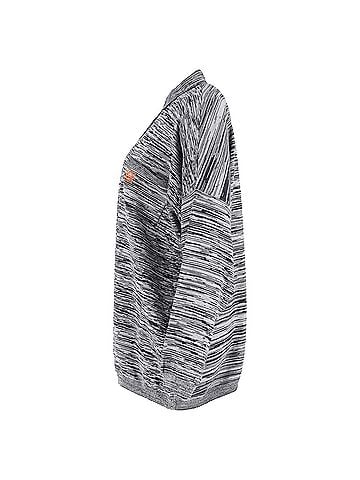 Loewe Loewe Melange Polo Jumper In Grey Cotton (view 2)