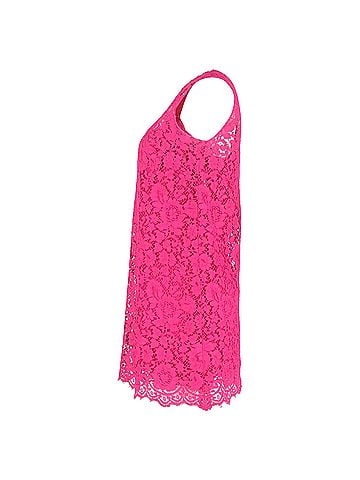 Dolce & Gabbana Dolce & Gabbana Lace Pattern Mini Dress in Pink Cotton (view 2)